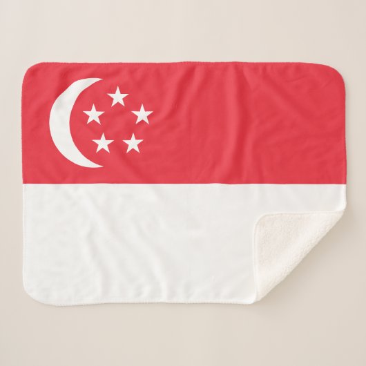 Singapur-Flagge Sherpadecke (Vorderseite (Horizontal))