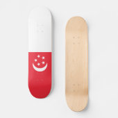 Singapur-Flagge Skateboard (Vorderseite)