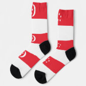 Singapur-Flagge Socken (Linkes Detail)