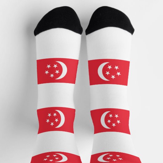 Singapur-Flagge Socken (Oben)