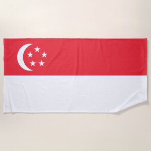 Singapur-Flagge Strandtuch
