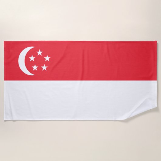 Singapur-Flagge Strandtuch (Vorderseite)