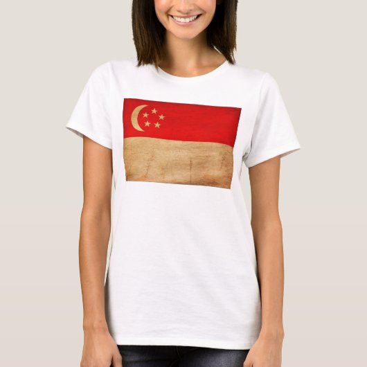 Singapur-Flagge T-Shirt (Vorderseite)