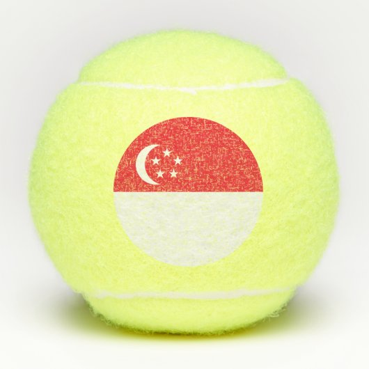 Singapur-Flagge Tennisbälle (Vorderseite)