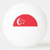 Singapur-Flagge Tischtennisball (Rückseite)