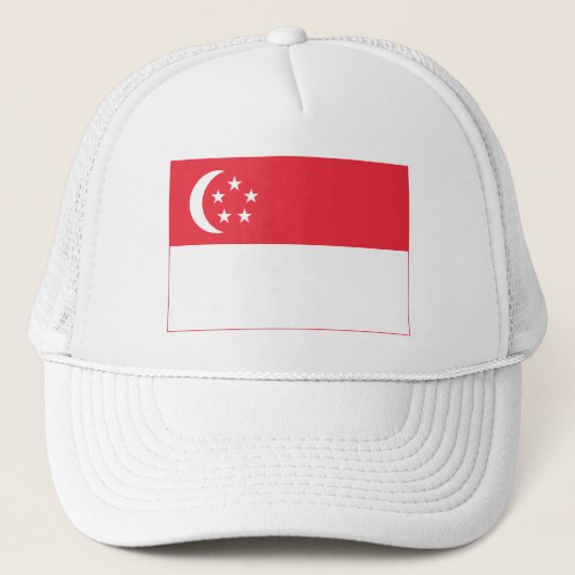 Singapur-Flagge Truckerkappe (Vorderseite)