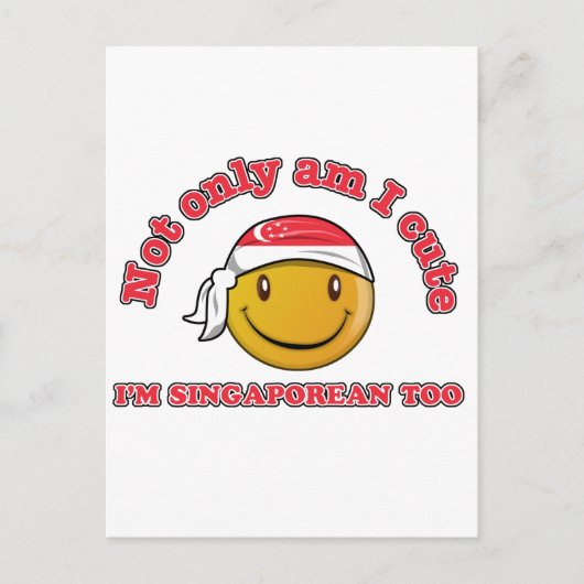 Singapur-Flaggen-Designs Postkarte (Vorderseite)