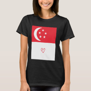 Singapur Flaggen Singapur Herz Proud Heritage Na T-Shirt