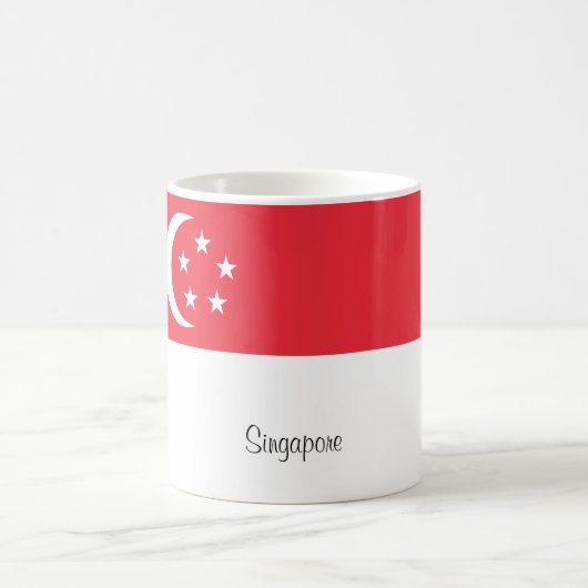Singapur-Flaggen-Tasse Kaffeetasse (Mittel)