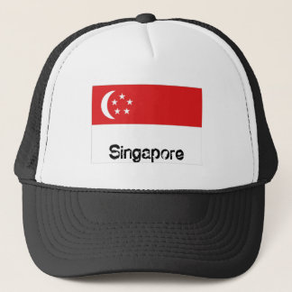 Singapur-Flaggenandenkenhut Truckerkappe