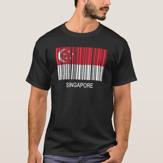 Singapur-Flaggencode T-Shirt (Vorderseite)