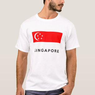Singapur-Flaggenland-Textname T-Shirt
