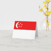 Singapur-Flaggennotecard Karte (Gelbe Blume)