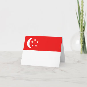 Singapur-Flaggennotecard Karte