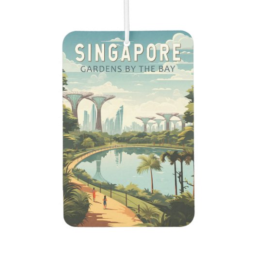 Singapur Gärten by Bay Reisen Vintag Autolufterfrischer (Vorderseite)