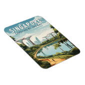 Singapur Gärten by Bay Reisen Vintag Magnet (Rechte Seite)
