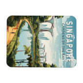 Singapur Gärten by Bay Reisen Vintag Magnet (Horizontal)