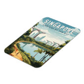 Singapur Gärten by Bay Reisen Vintag Magnet (Linke Seite)