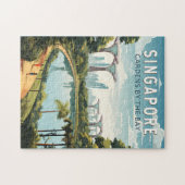 Singapur Gärten by Bay Reisen Vintag Puzzle (Horizontal)