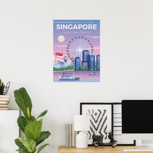 Singapur genießt die Reise Poster (Heimbüro)