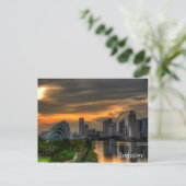 Singapur Goldenhour Postkarte (Stehend Vorderseite)