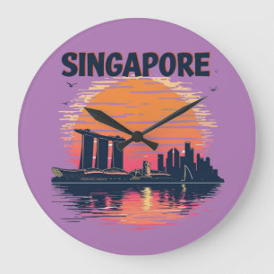 SINGAPUR GROßE WANDUHR