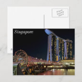 Singapur Helix Bridge auf Marina Bay Sands Postkarte (Vorne/Hinten)