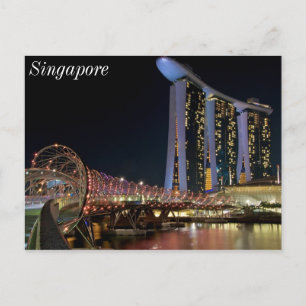 Singapur Helix Bridge auf Marina Bay Sands Postkarte