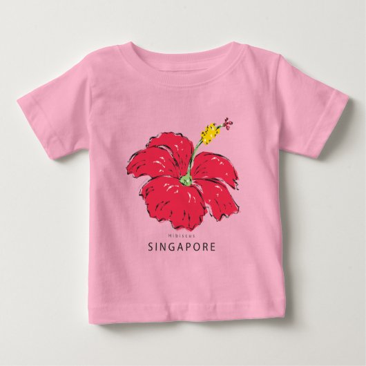SINGAPUR HIBISKUS COLLECTION BABY T-SHIRT (Vorderseite)