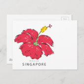 SINGAPUR HIBISKUS COLLECTION POSTKARTE (Vorne/Hinten)