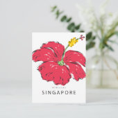 SINGAPUR HIBISKUS COLLECTION POSTKARTE (Stehend Vorderseite)