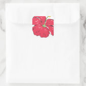 SINGAPUR HIBISKUS COLLECTION QUADRATISCHER AUFKLEBER (Tasche)