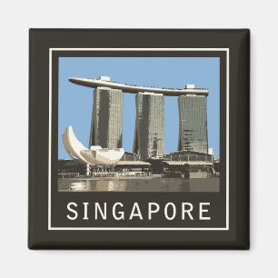Singapur-Jachthafen-Bucht-Sande Magnet