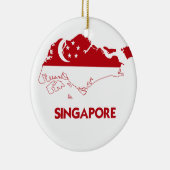 SINGAPUR-KARTE KERAMIKORNAMENT (Rechts)