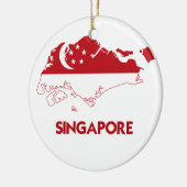 SINGAPUR-KARTE KERAMIKORNAMENT (Links)