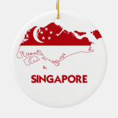 SINGAPUR-KARTE KERAMIKORNAMENT (Hinten)