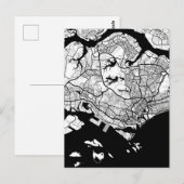 Singapur-Karte Postkarte (Vorne/Hinten)