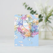 Singapur-Karte Postkarte (Stehend Vorderseite)