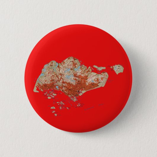 Singapur-Karten-Knopf Button (Vorderseite)