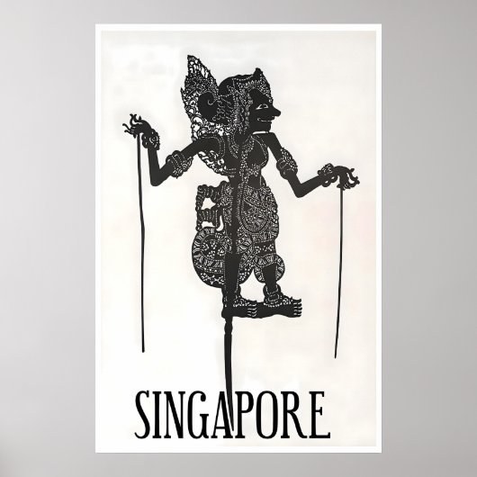 Singapur Kunst Asien Reiseplakat Singapur Poster (Vorne)