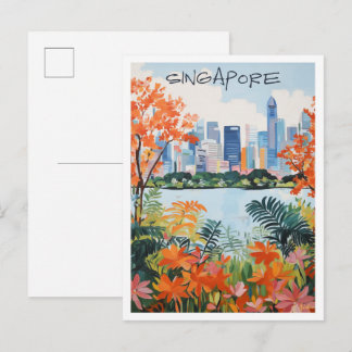 Singapur Kunst Reise Postkarte