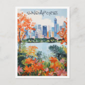 Singapur Kunst Reise Postkarte (Vorderseite)
