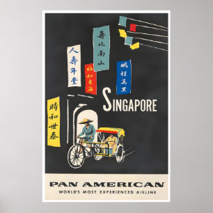 Singapur Kunst Reiseplakat Wandbild Poster