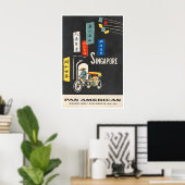 Singapur Kunst Reiseplakat Wandbild Poster (Heimbüro)