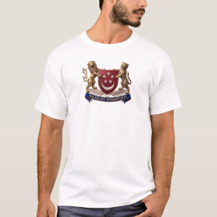 Singapur Landesflagge Symbol Emblem Wappen T-Shirt
