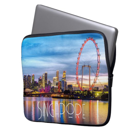 Singapur Laptopschutzhülle (Vorderseite Links)