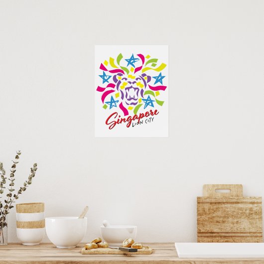 Singapur Lion City Celebration Poster (Küche)