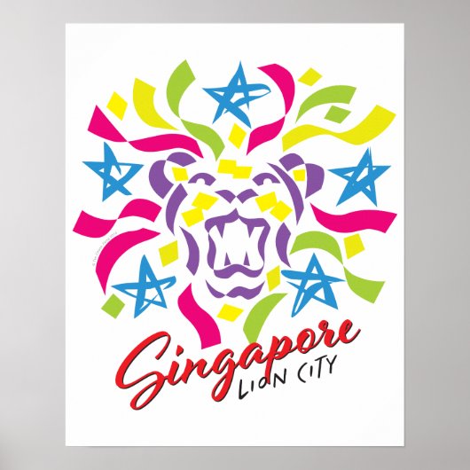 Singapur Lion City Celebration Poster (Vorne)