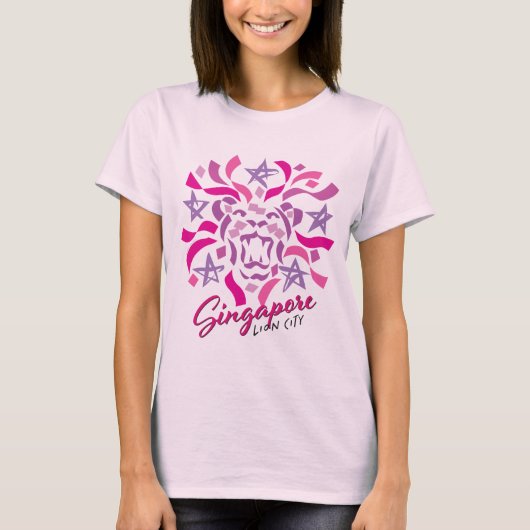 Singapur Lion City (Hübsch Pink) T-Shirt (Vorderseite)