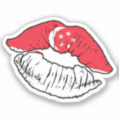 Singapur Lipstick-Liebe Aufkleber (Vorderseite)